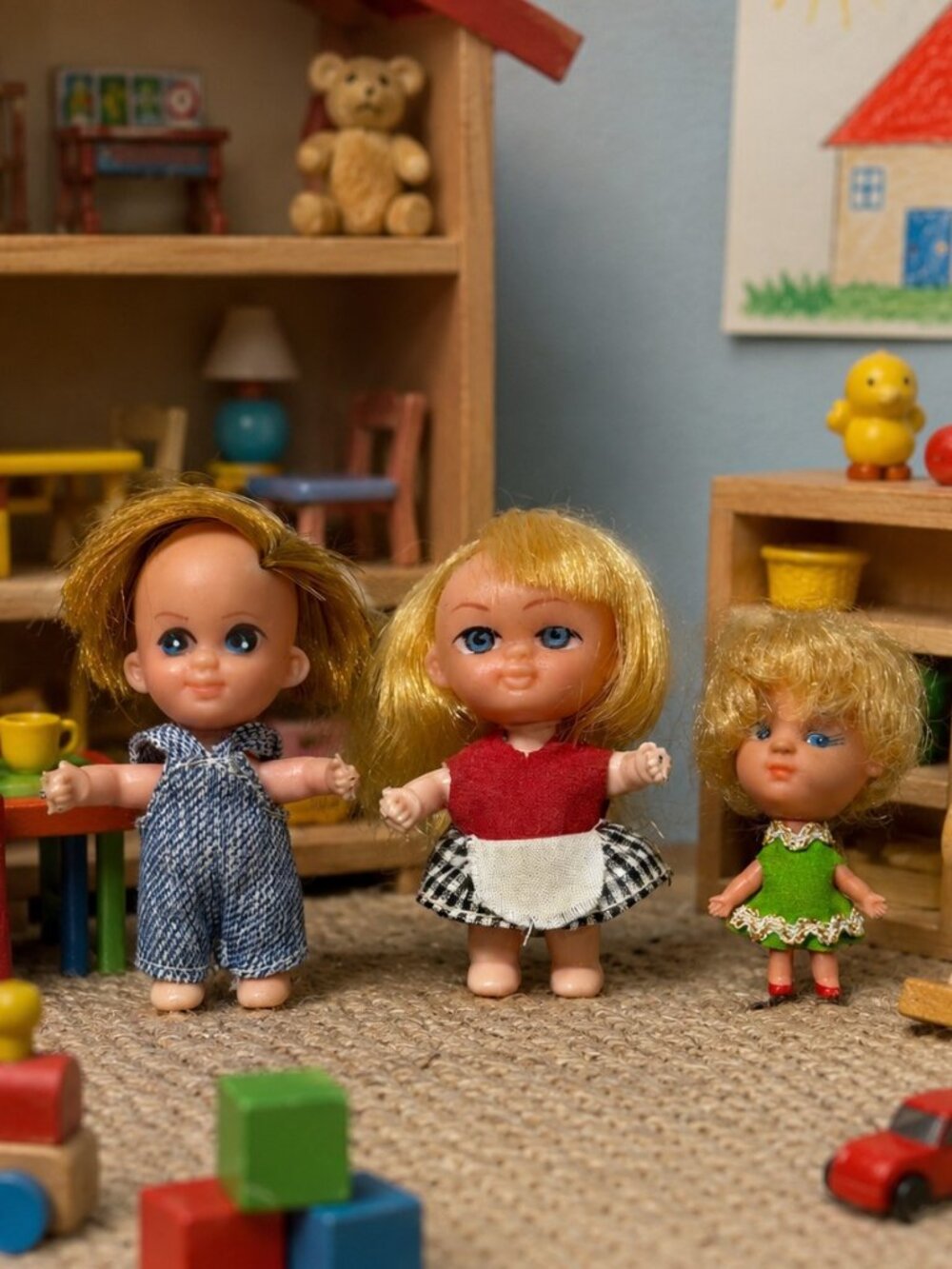 Vintage Liddle Kiddle Clone Dolls Set of 3